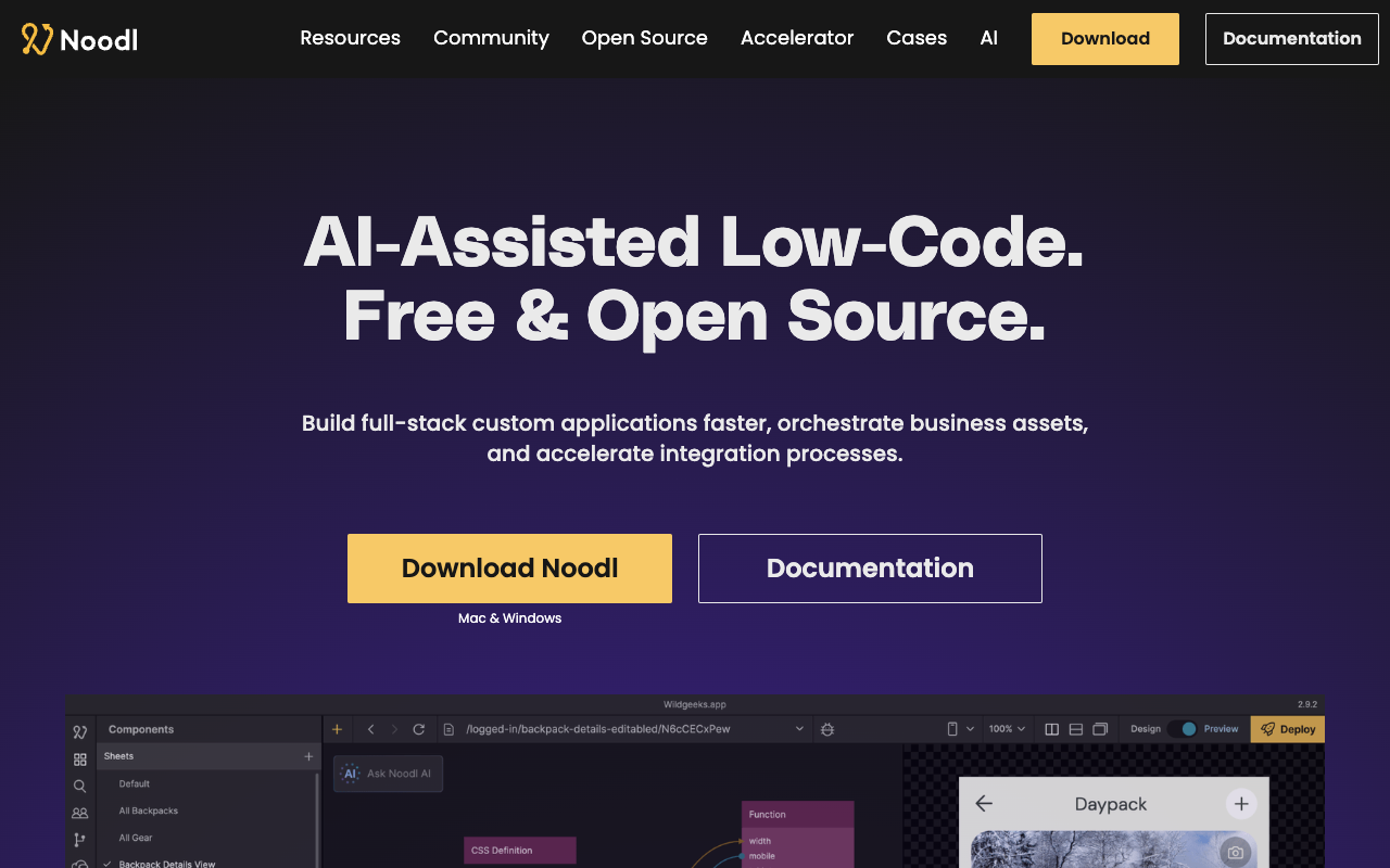 Noodl AI - AI 助力的低代码开发 低代码开发 人工智能