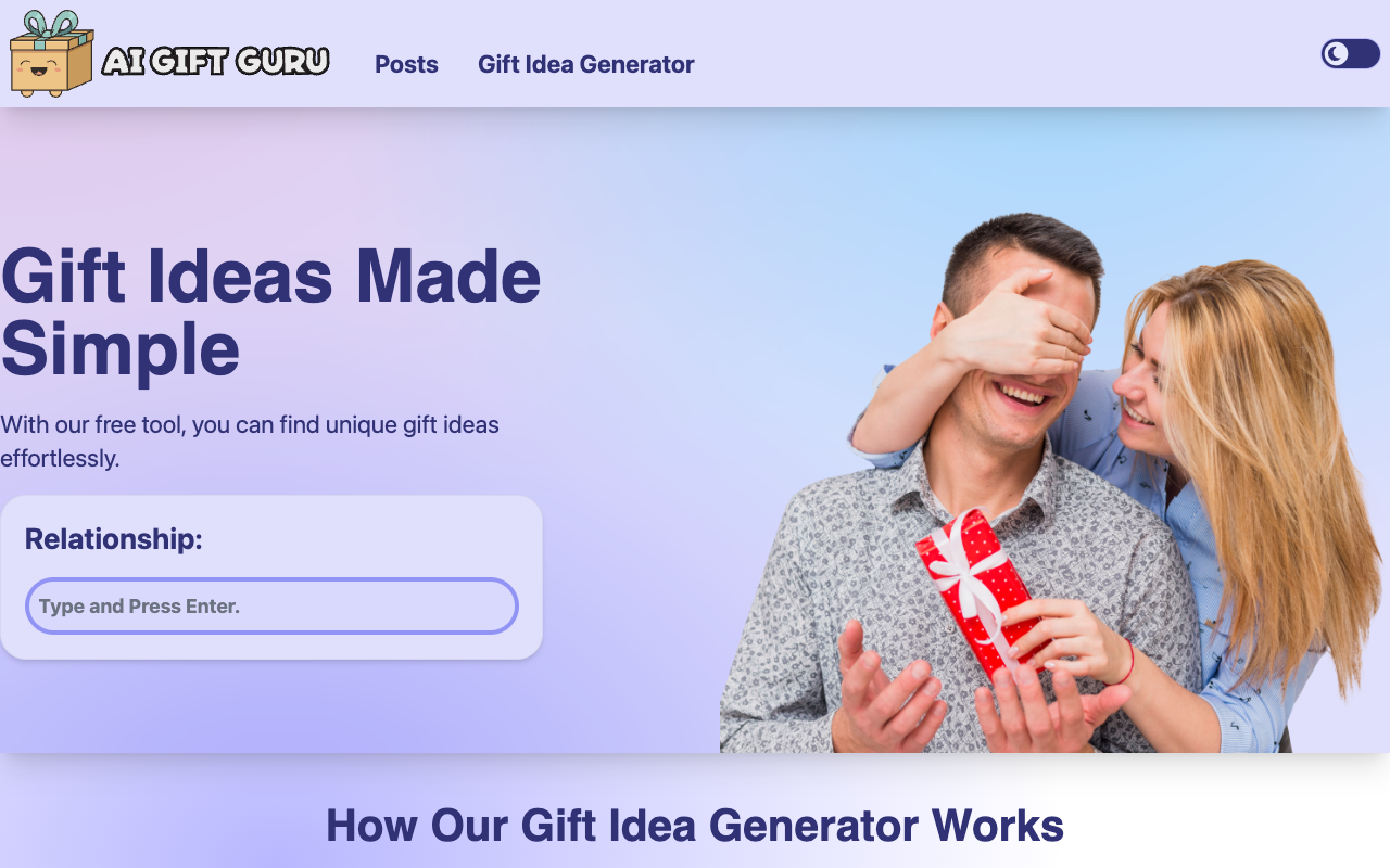 AI Gift Guru - 找到独特的礼物想法轻松无忧 礼物 人工智能
