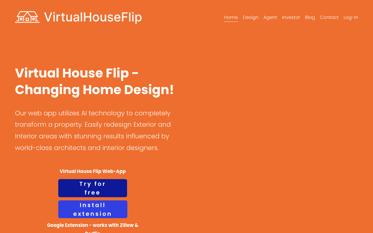 Virtual House Flip - AI 秒速生成室内/室外设计理念