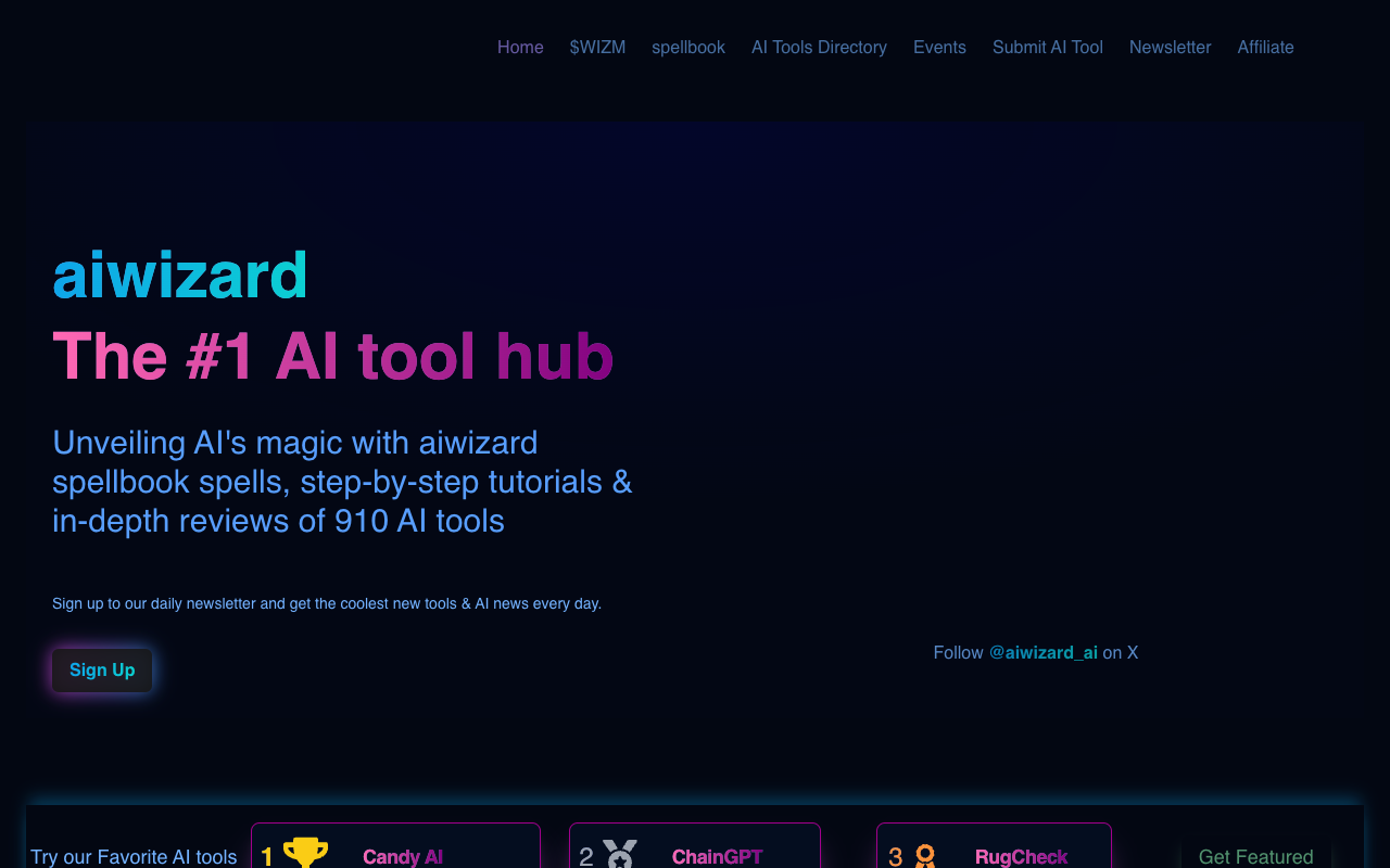 aiwizard - 发现新的人工智能工具并学习如何使用它们 人工智能 工具