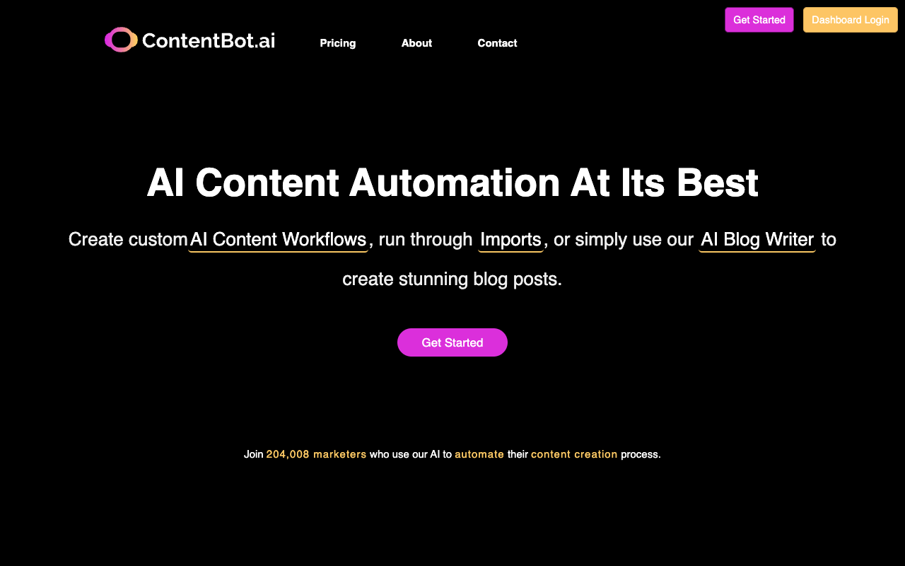 ContentBot.ai - AI 内容流程可视化构建工具