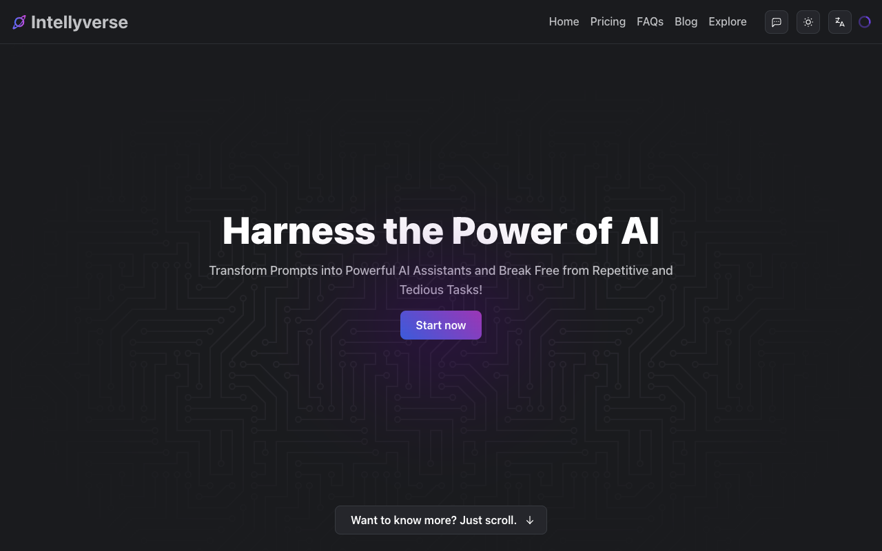 Intellyverse - AI 助手专注于定制任务的 AI 核心