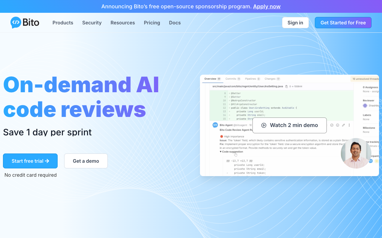 Bito AI: 在您的代码库中使用 ChatGPT！- 使用 ChatGPT 和 OpenAI 在您的 IDE/CLI 中节省每天 2 小时的时间 人工智能 开发工具 IDE