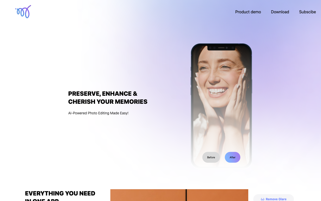 Mems AI Photo Enhancer - 使用 AI 来提升、修饰和创造回忆，免费