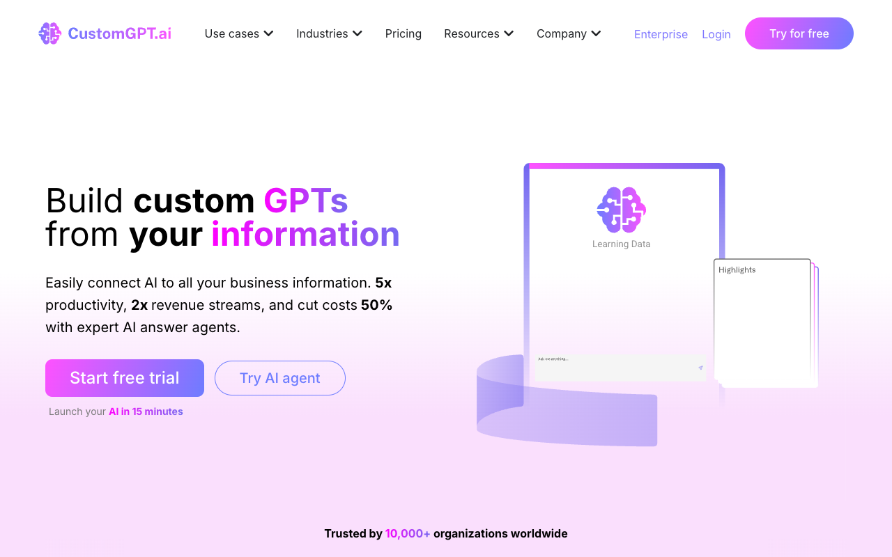 CustomGPT 插件 - 在不编写代码的情况下构建 ChatGPT 插件