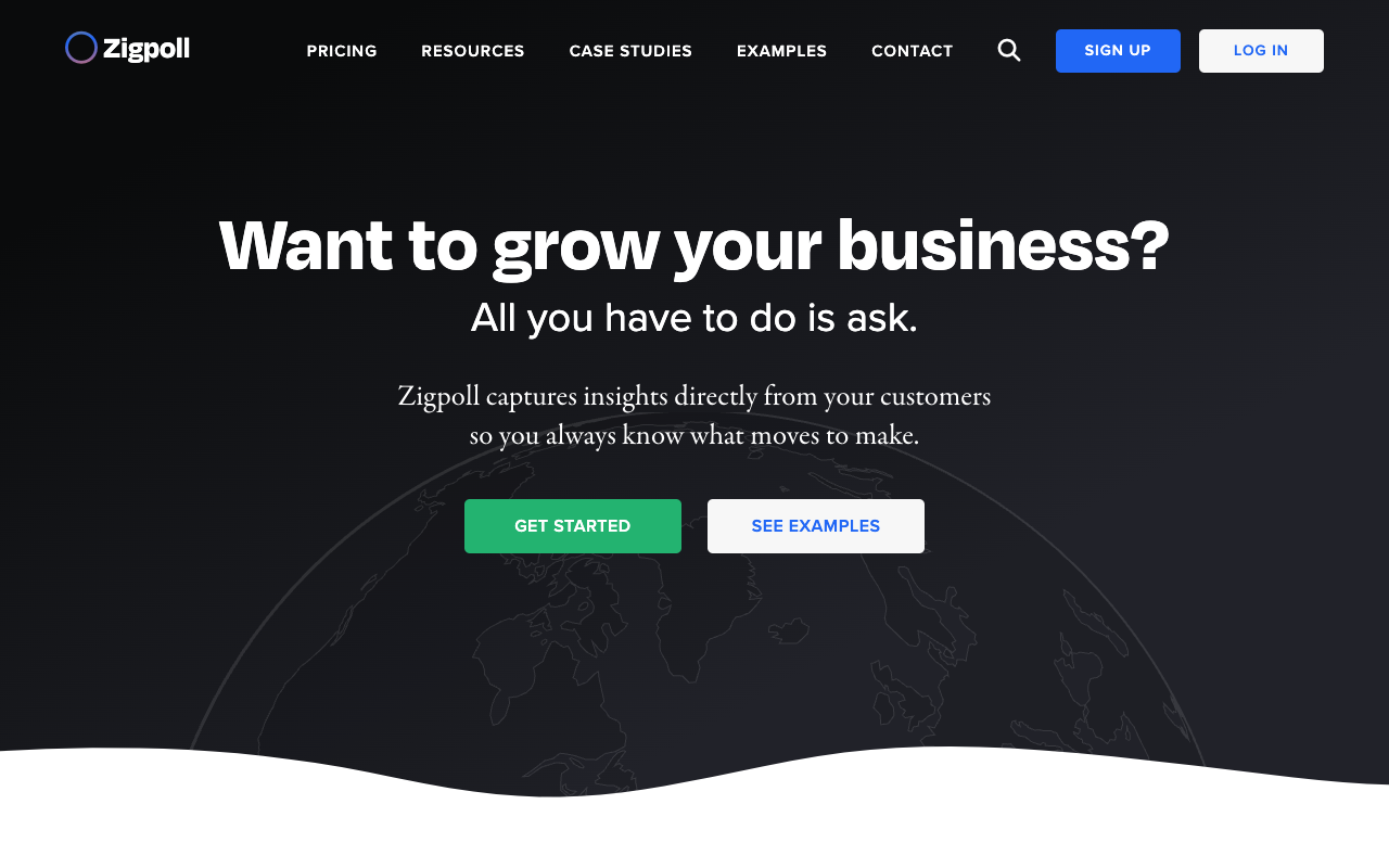 Zigpoll AI - 在场调查，邮件和短信调查。使用人工智能进行分析