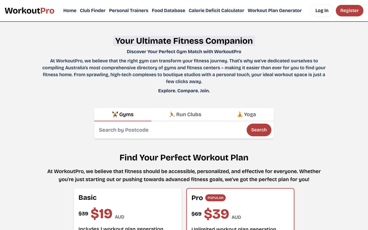 WorkoutPro - 顶级 AI 个人健身教练
