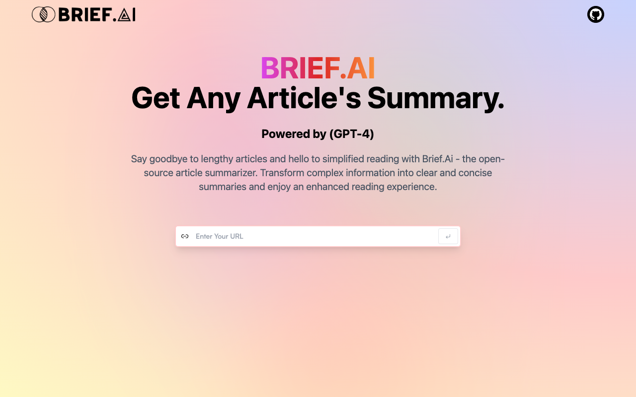 BRIEF.AI - 长文摘要工具 人工智能 摘要工具