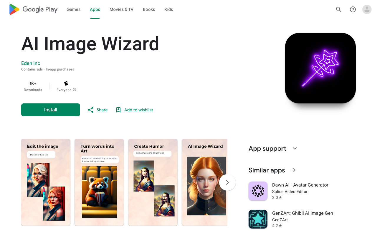 AI Image Wizard - 使用人工智能编辑照片并生成艺术品 人工智能 照片编辑 艺术生成
