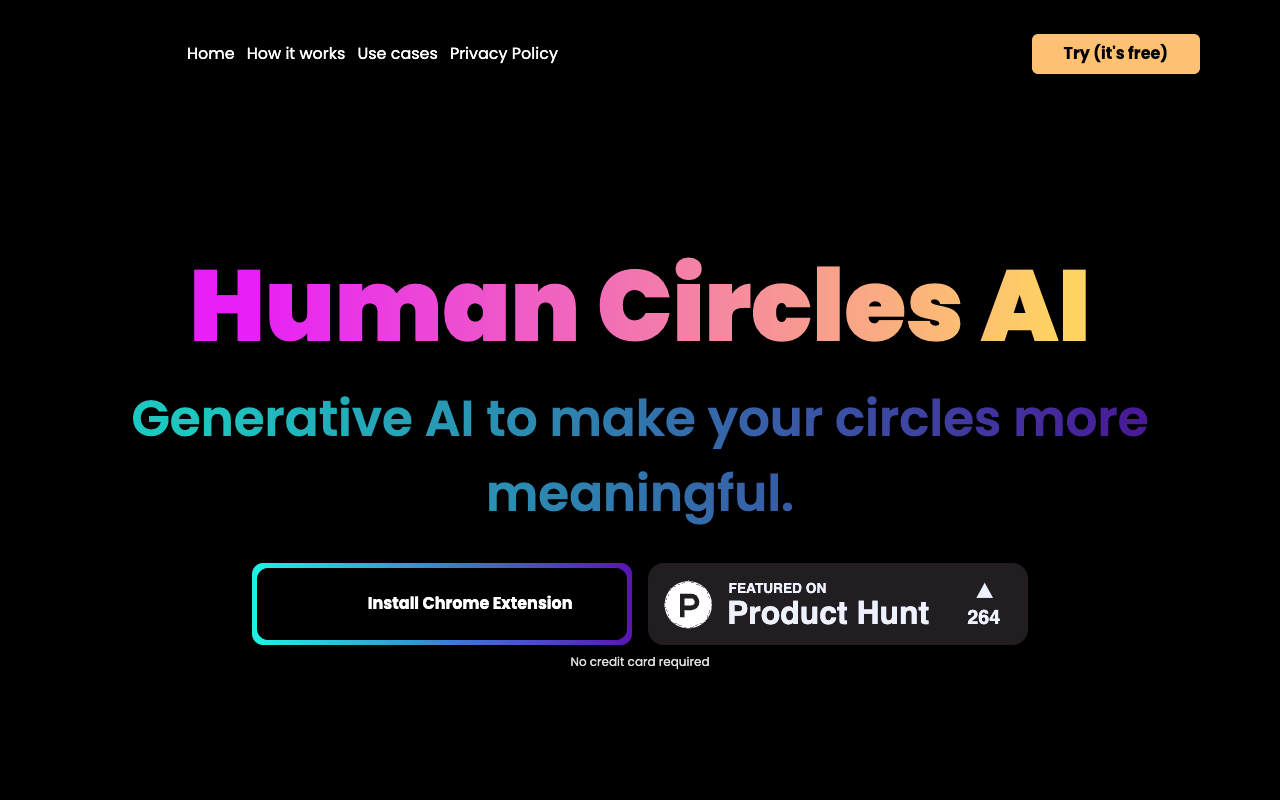 HumanCircles.AI - 生成式人工智能赋予人际圈更深意义