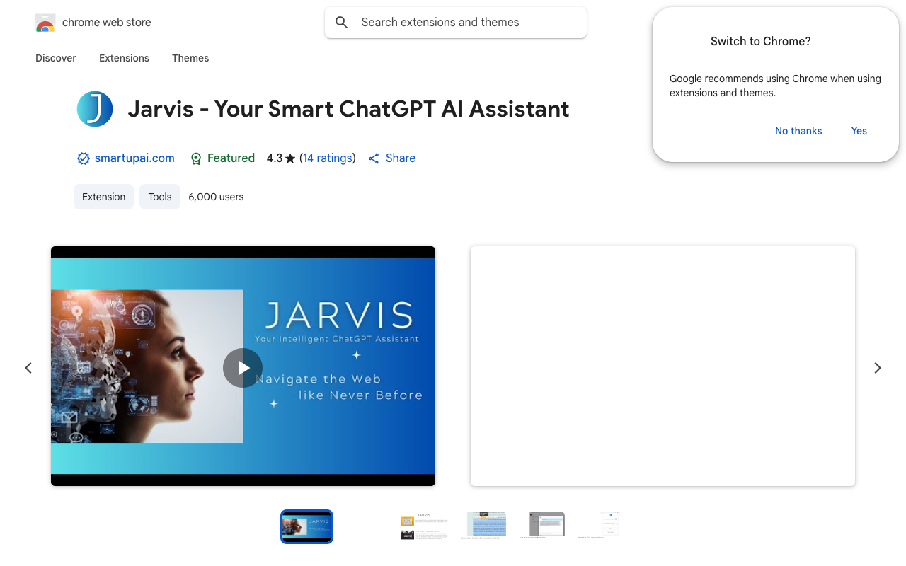 Jarvis AI 助手 - 您的基于 ChatGPT 的网页浏览助手