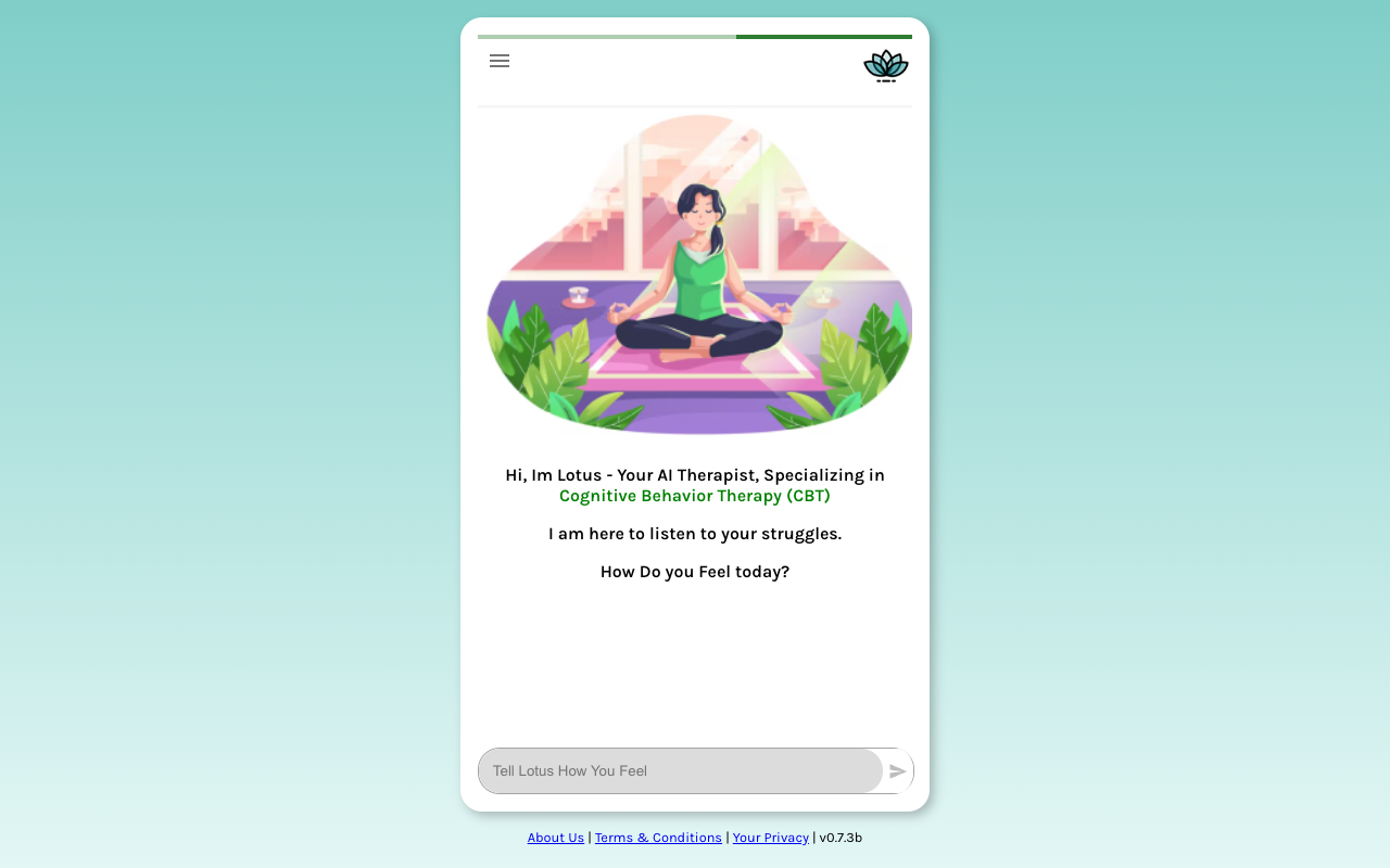 Lotus - 网上心理治疗师 - GPT4，退一步：Lotus 是终极 AI 心理治疗师聊天机器人 AI 心理治疗师 网上治疗 人工智能