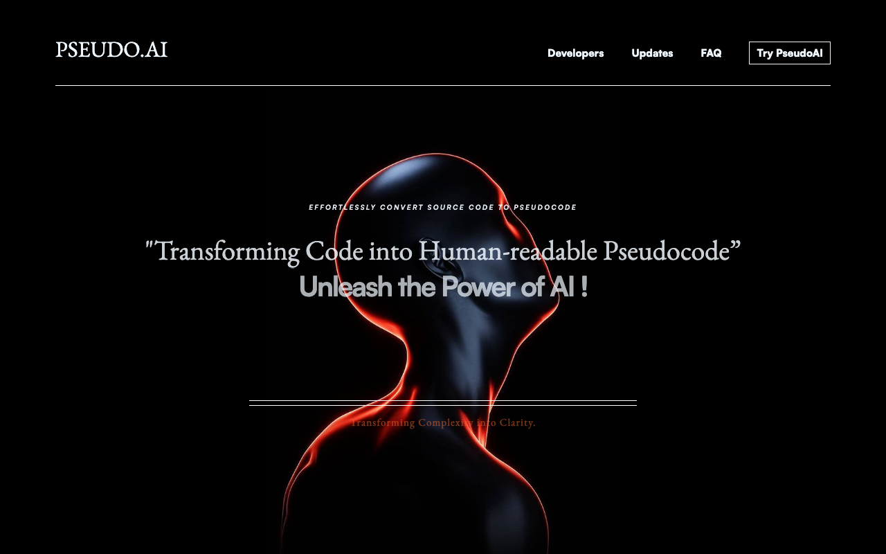 PSEUDO.AI - 将代码转换为可读的伪代码的人工智能 人工智能 代码转换 伪代码