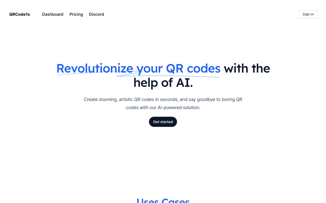 QRCode1s - 利用人工智能在几秒钟内创建艺术性二维码