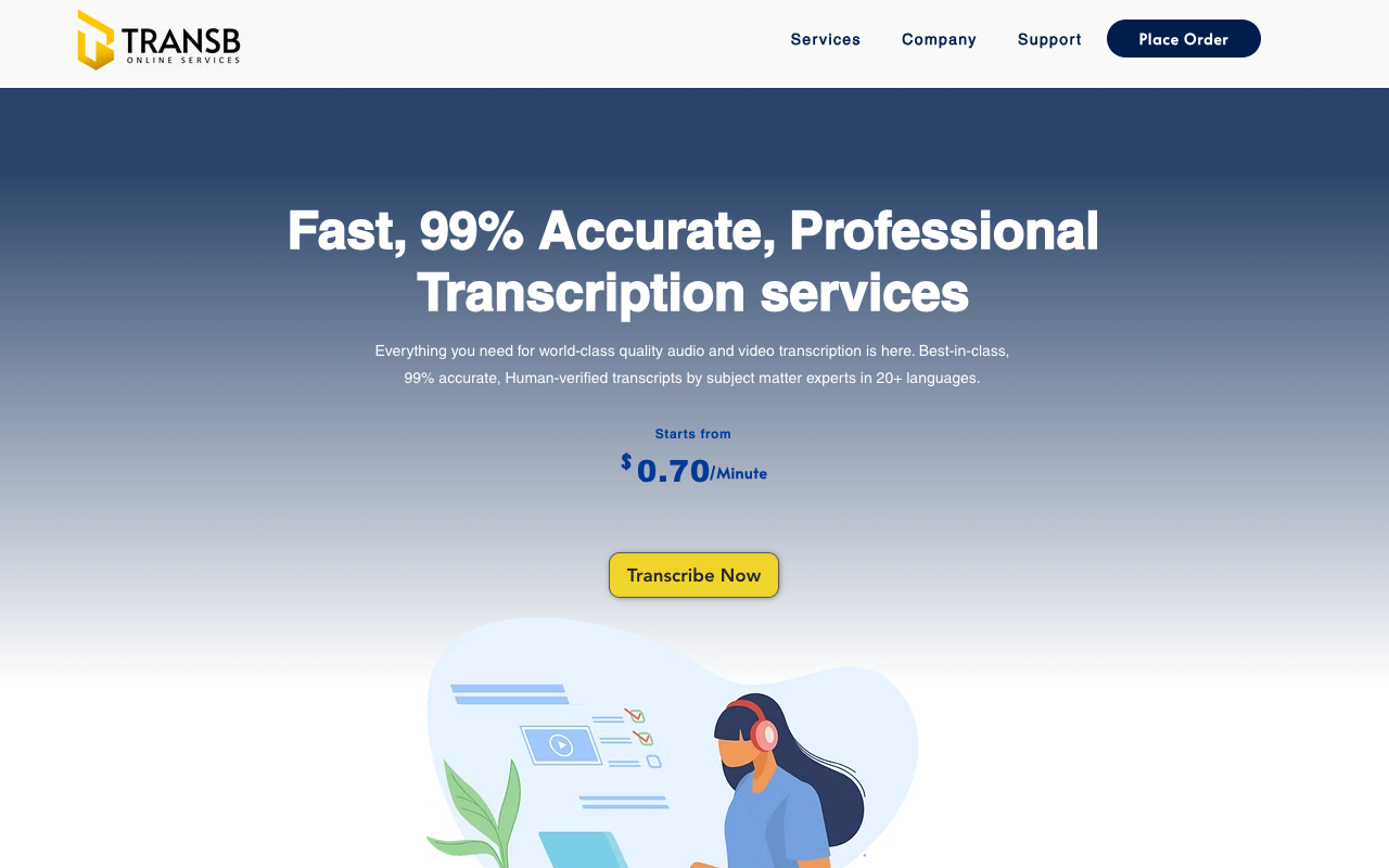 TransB Services - 音视频转录服务 - 快速、准确、专业的转录服务