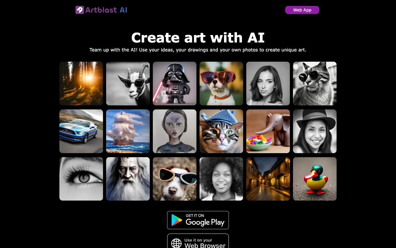 ArtblastAI - AI 驱动的图像生成和编辑