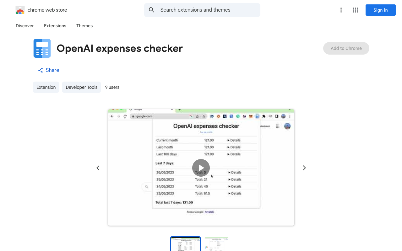OpenAI Expenses Checker - 这款 Chrome 扩展程序可检查您在 OpenAI 的开销 OpenAI Chrome 扩展程序
