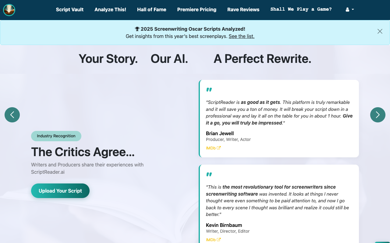 Script Reader AI - AI 全面剧本剧情分析