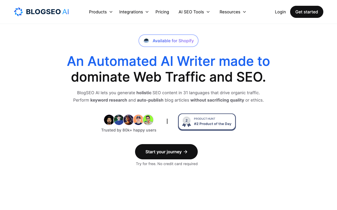 BlogSEO AI - 创建 SEO 友好的长篇内容