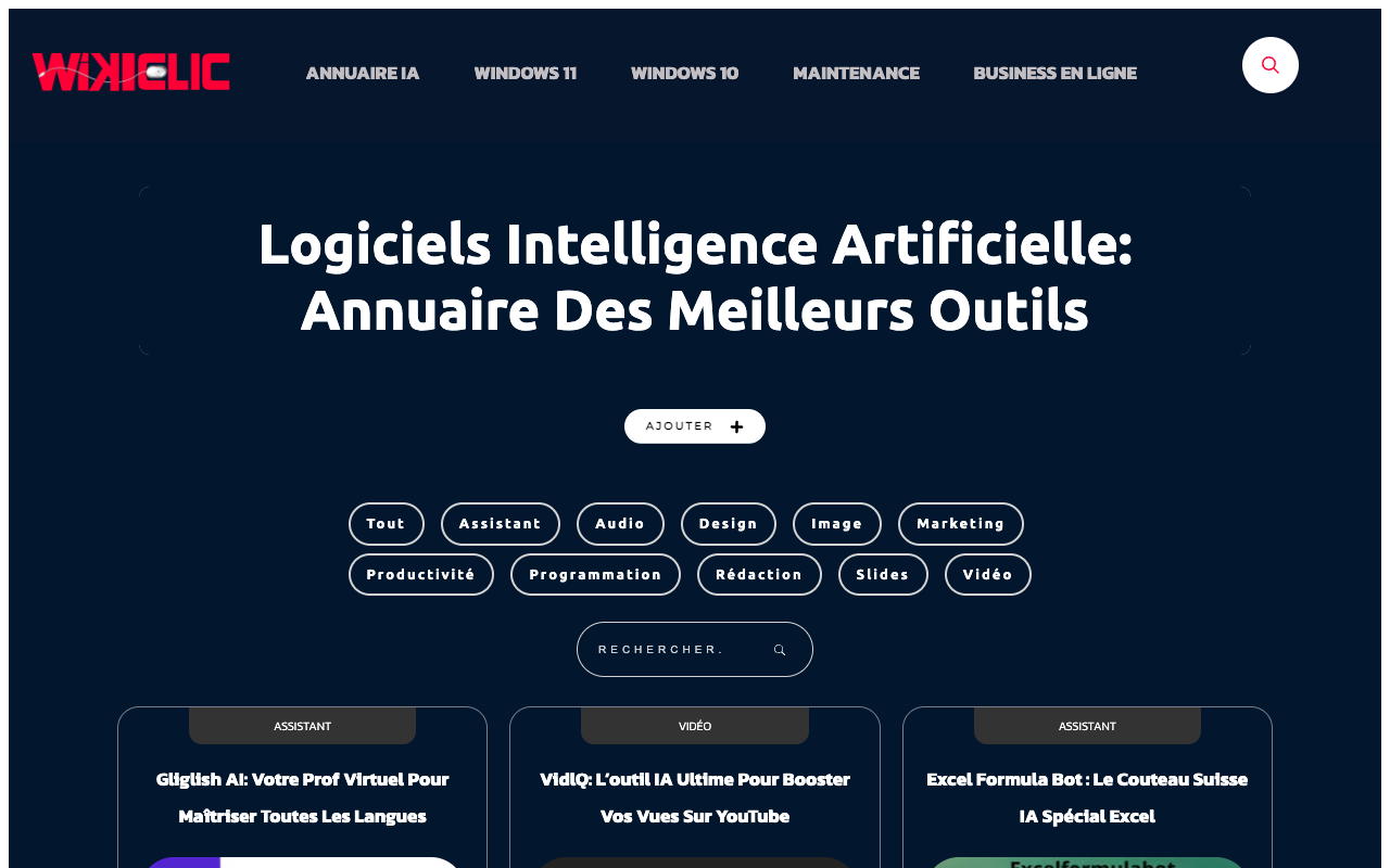 Annuaire IA - intelligence artificielle 人工智能