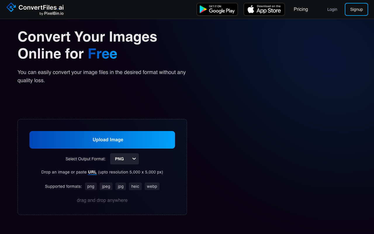 Convertfiles.ai - 免费在线图像转换工具