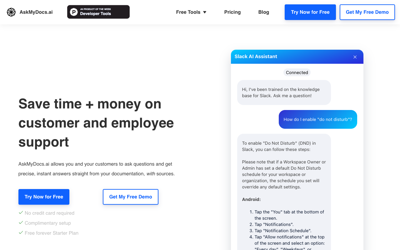 AskMyDocs.ai - 从文档中获取精确、即时的答案 - 提高您的文档的效能