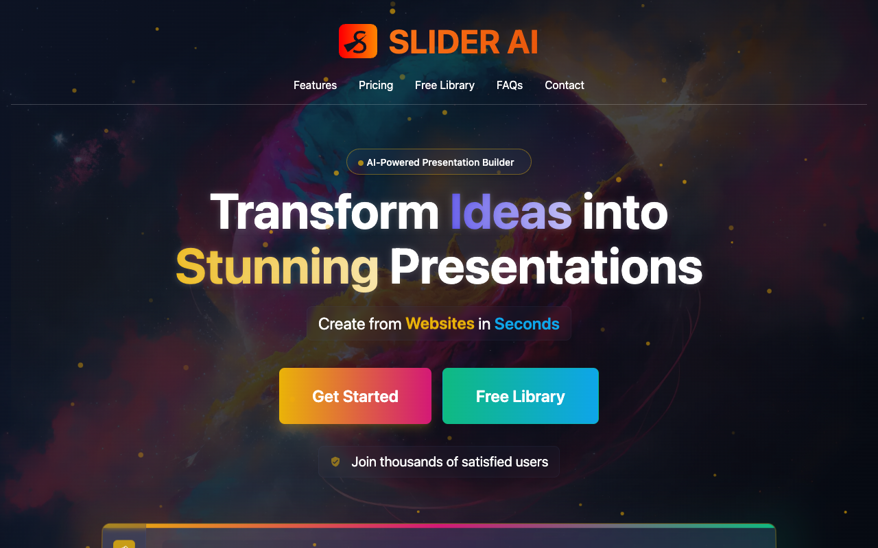 Slider AI - 使用 AI 通过一个提示生成您的下一个演示文稿