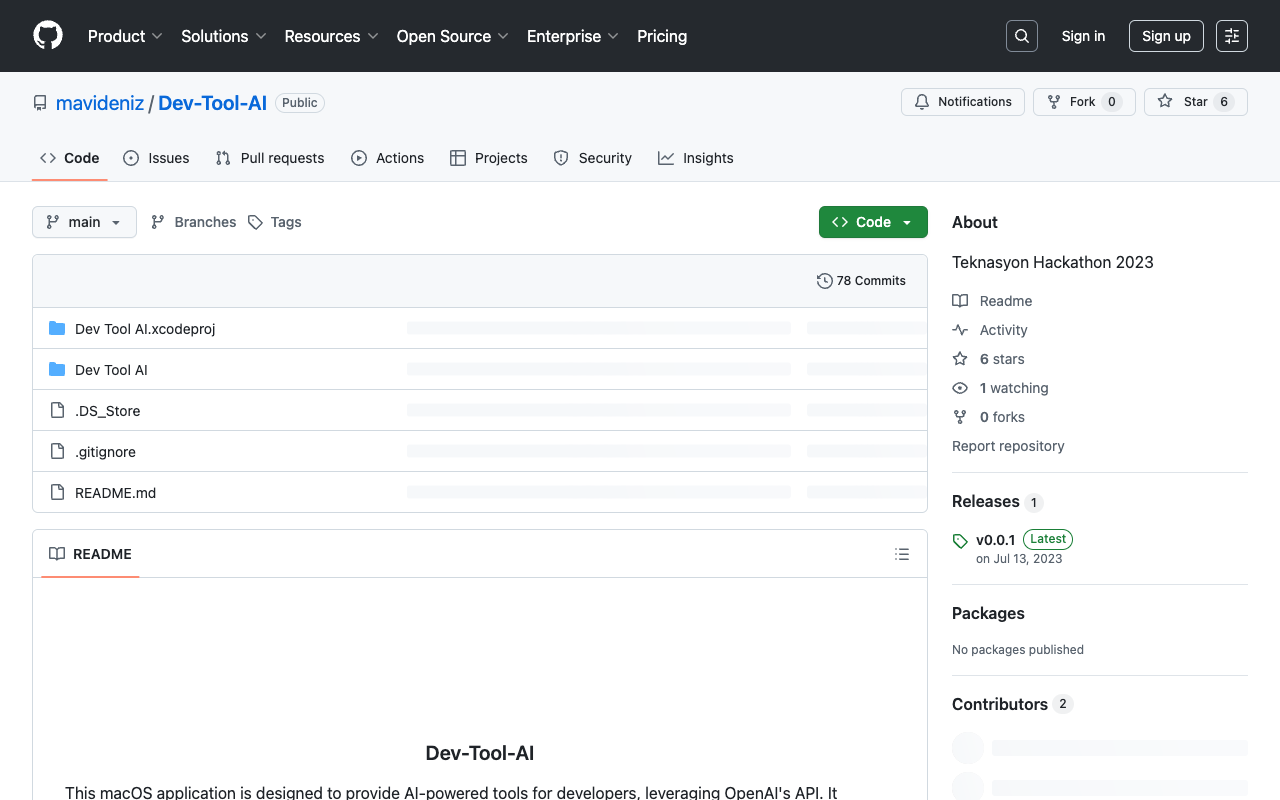 Dev Tool AI - macOS 应用程序设计为帮助开发人员使用 AI 功能 开发工具 人工智能 macOS 应用程序