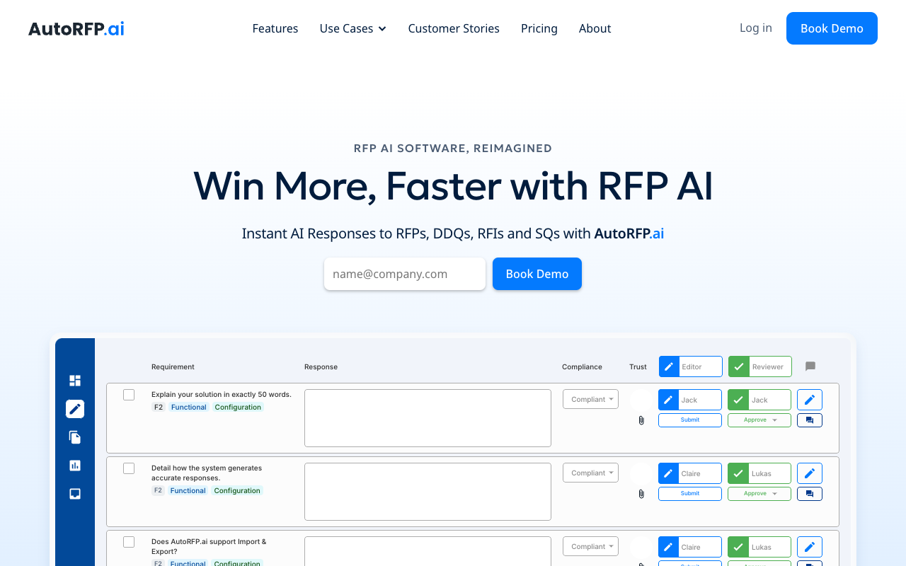 AutoRFP.ai - 自动化 RFP 和安全问卷。赢得更多业务