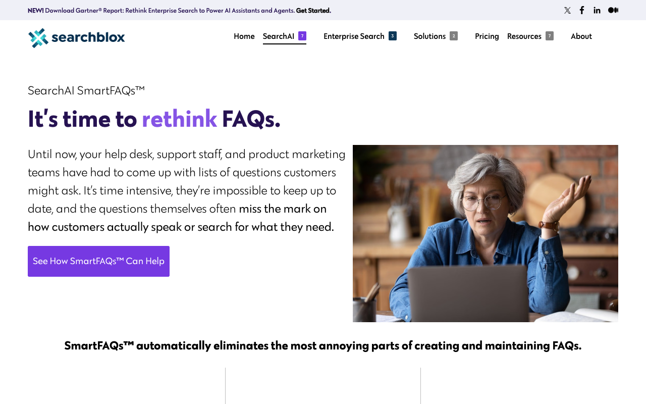 SearchAI SmartFAQs - 重新思考常见问题解答