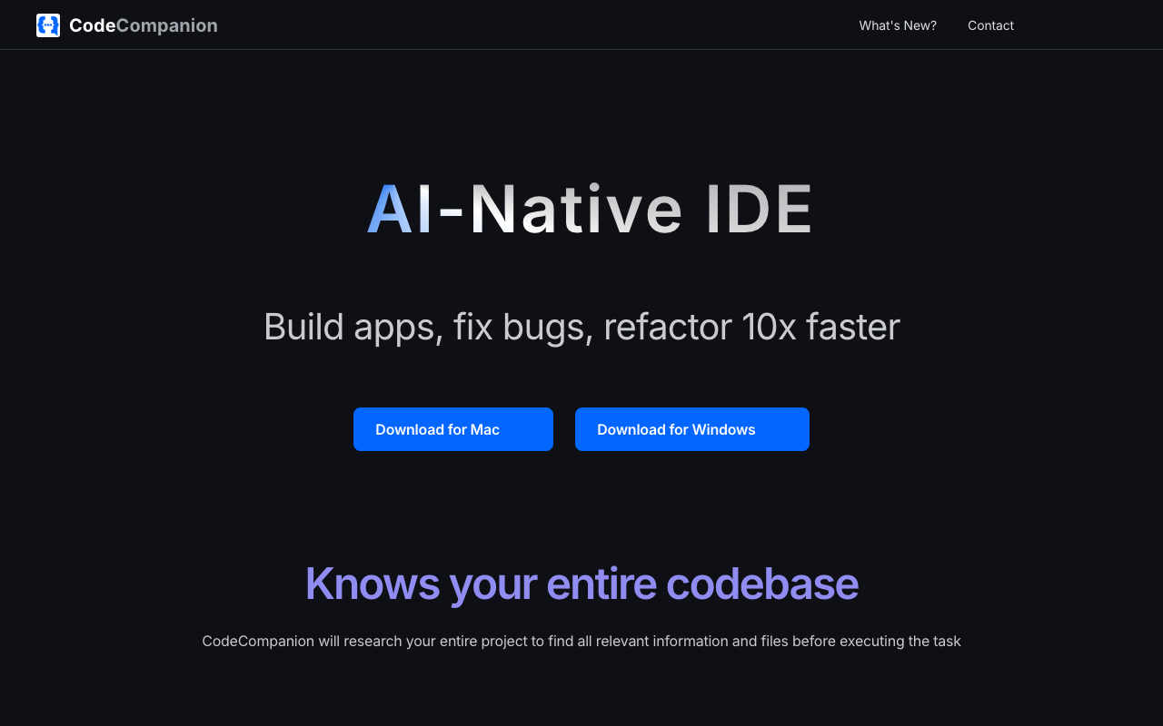 CodeCompanion.AI - 用 AI 编程助手提高生产力