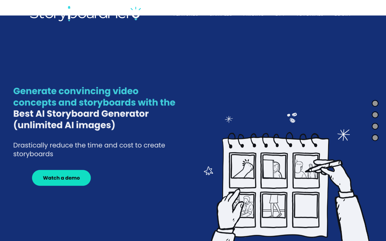 StoryboardHero AI 故事板生成器 - 在几分钟内生成脚本和故事板