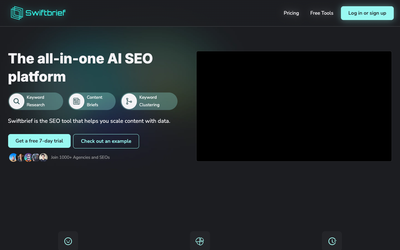 Swiftbrief - 用准确的关键词数据在 2 分钟内生成 SEO 摘要 关键词聚类 关键词数据 人工智能