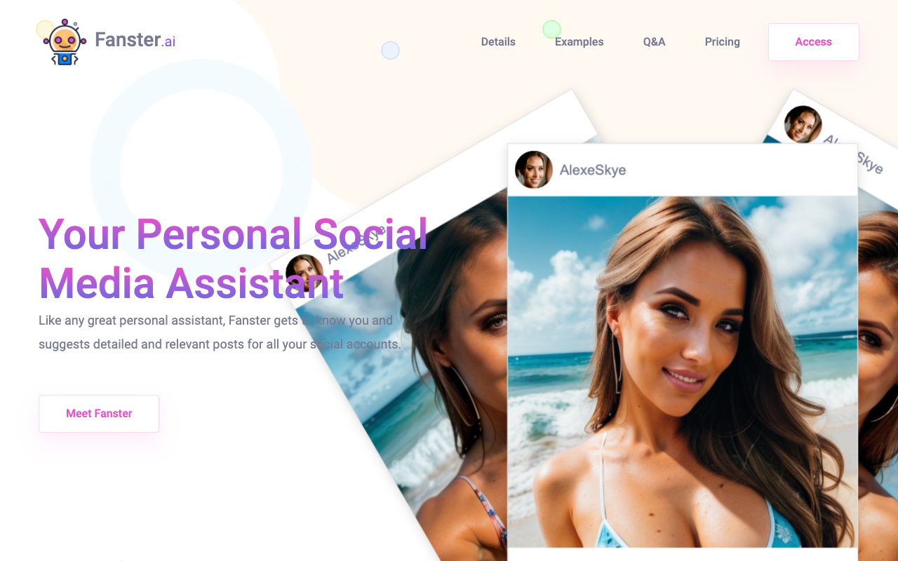 fanster.ai - 你的个人社交媒体助手