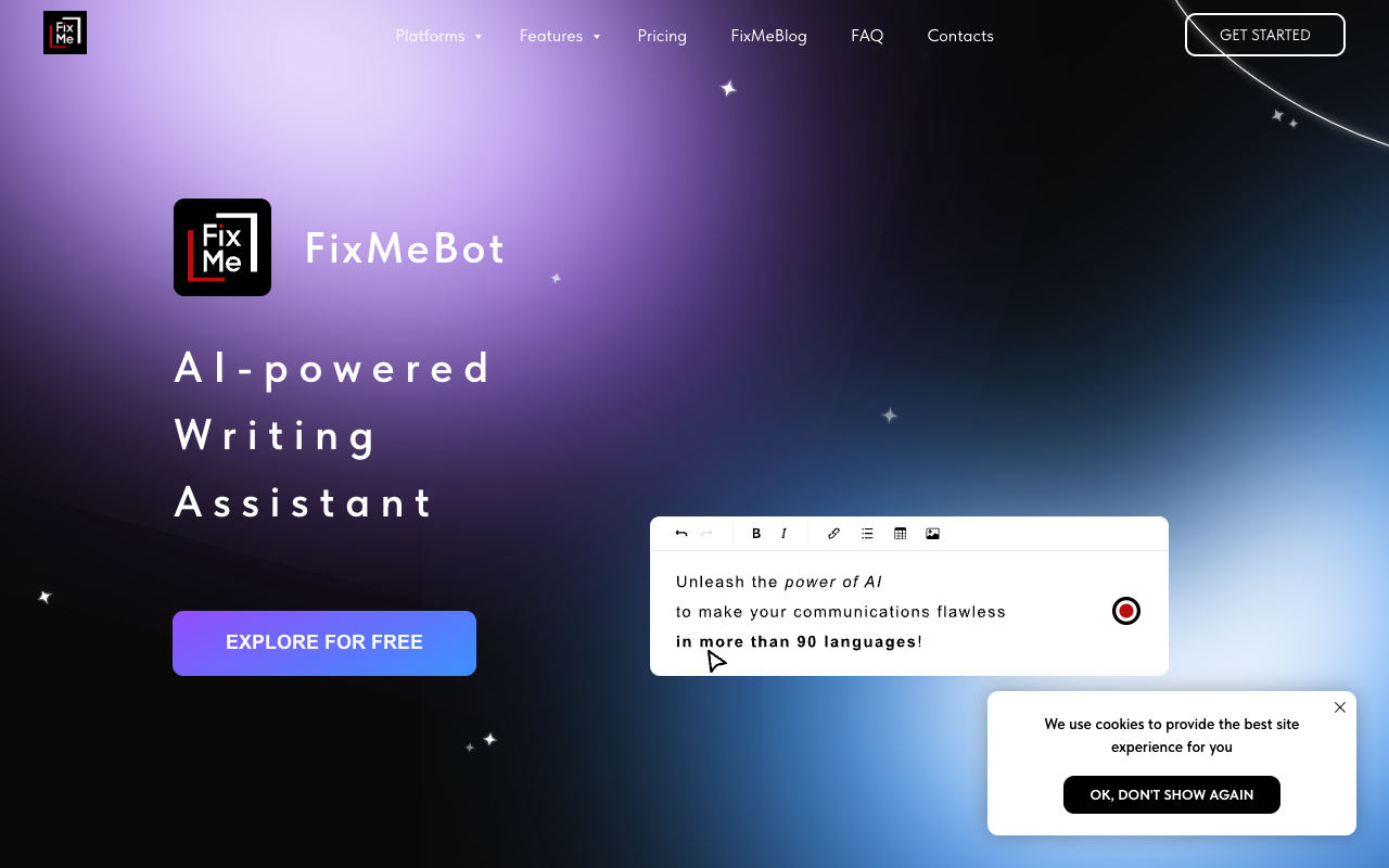 FixMeBot - AI 助手助力语言畅通 人工智能 语言助手