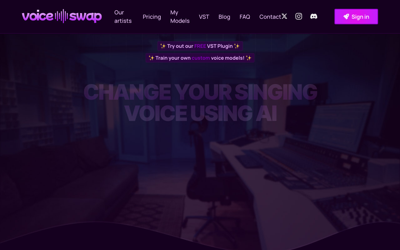 voice-swap.ai - 为艺术家量身定制的人工智能 人工智能 音频处理