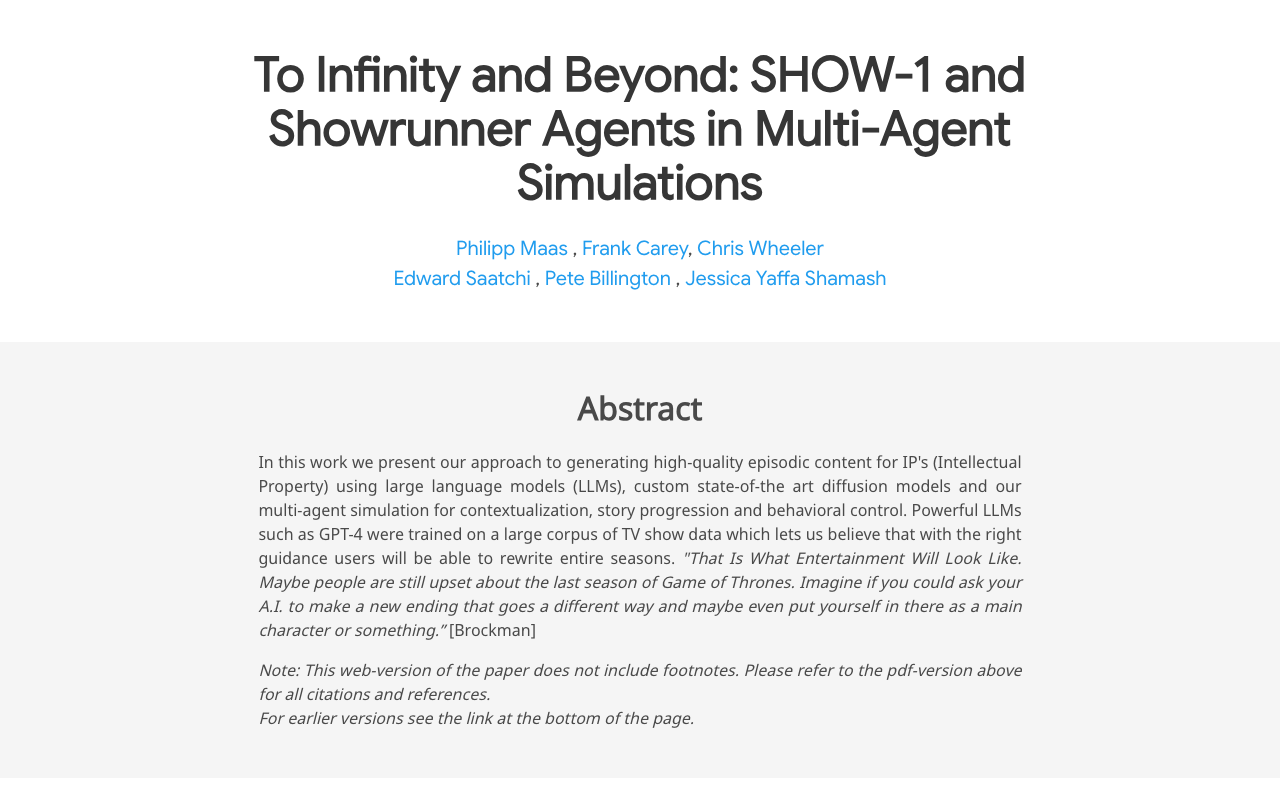 Showrunner Agents - 生成整部剧集的人工智能 人工智能 大语言模型 剧集创作