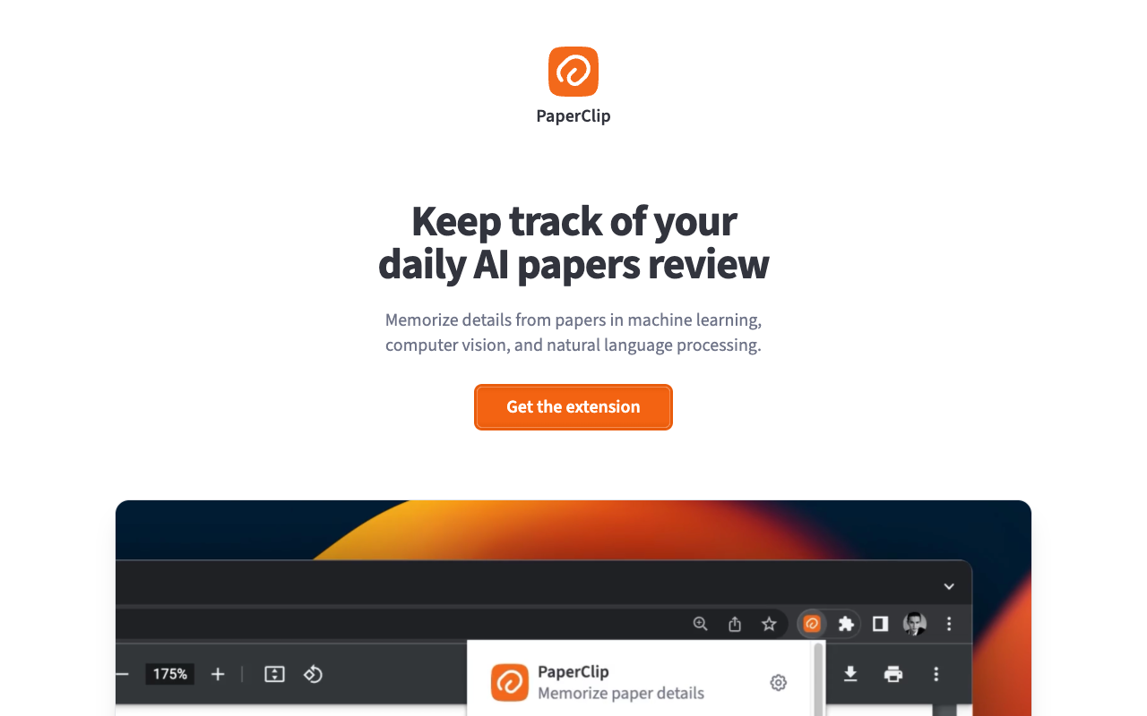 PaperClip - 机器学习和人工智能论文内容记忆助手