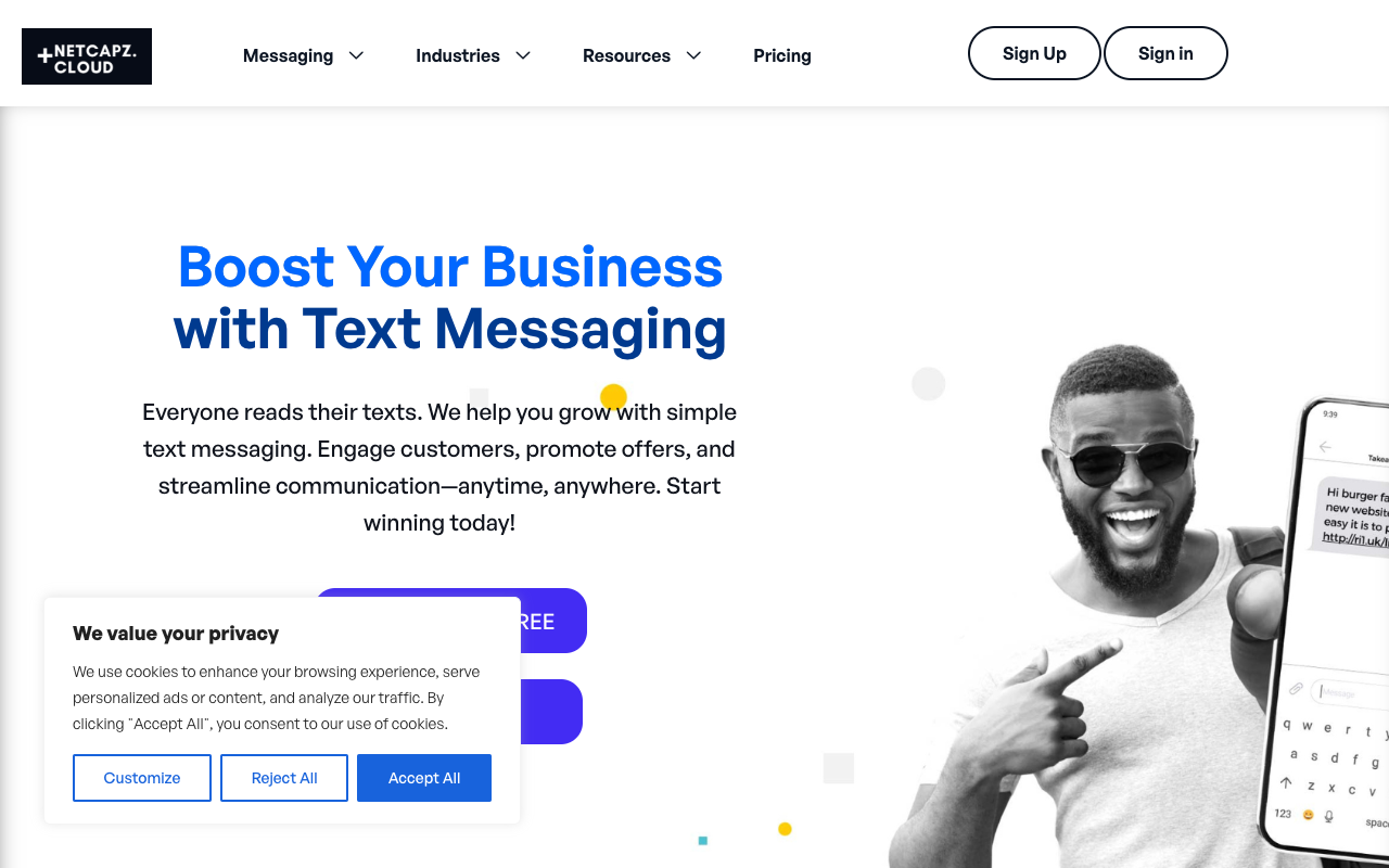 Netcapz - 解锁 AI 营销短信和 WhatsApp 营销
