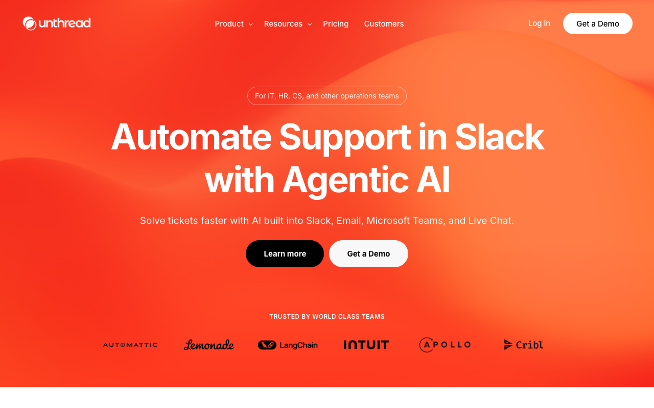 Unthread - 基于人工智能的 Slack 客户支持 人工智能 客户支持