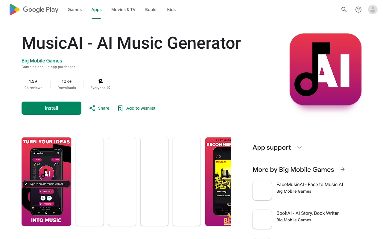 MusicAI - AI 音乐生成器 - 人工智能创作音乐，移动应用