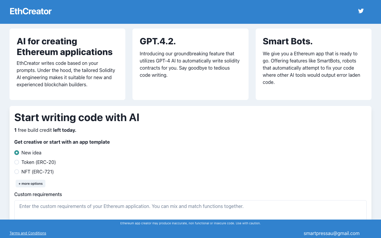 SmartPress.ai - 魔法智能合约构建平台