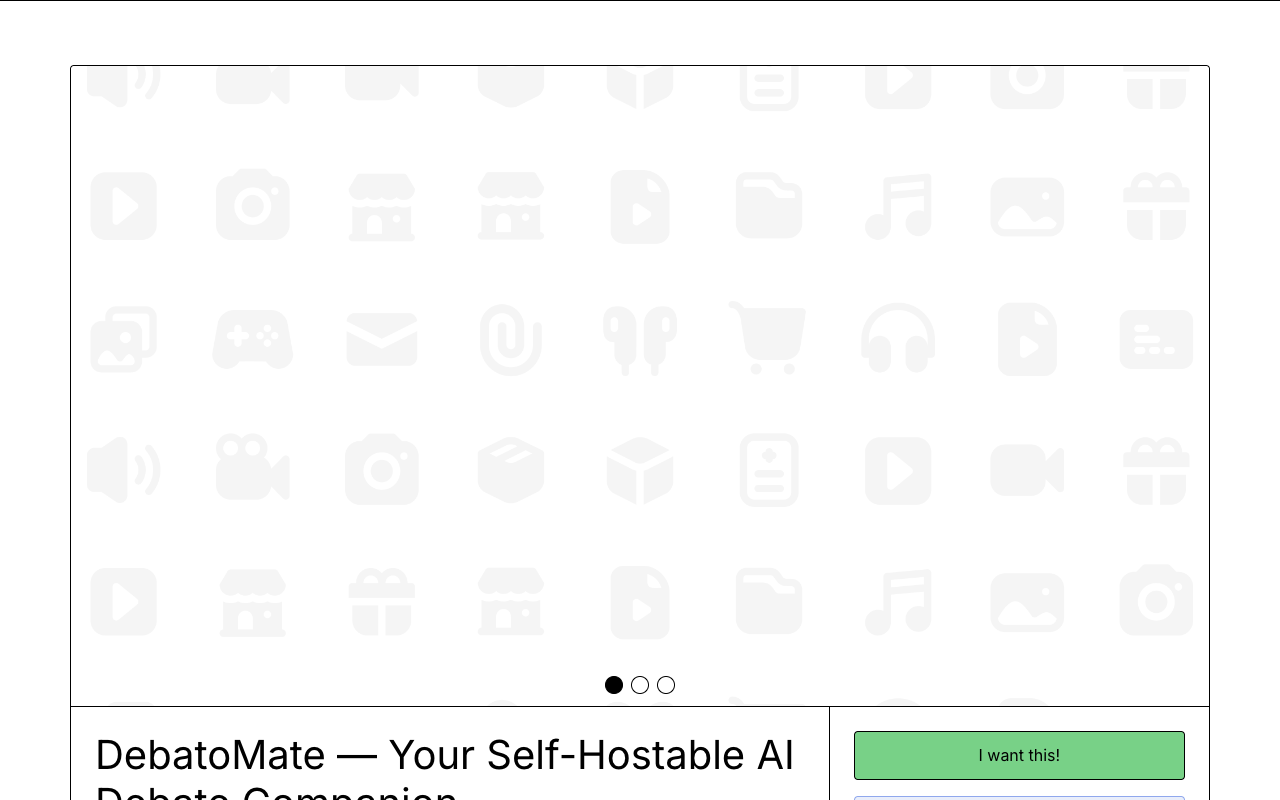 DebatoMate - 你的可自托管人工智能辩论伴侣 人工智能 辩论