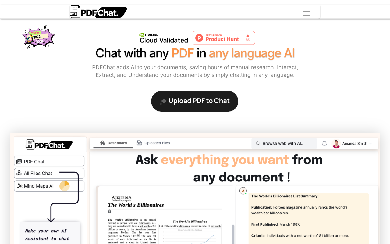 PDFChat - 转化枯燥 PDF 为互动小伙伴