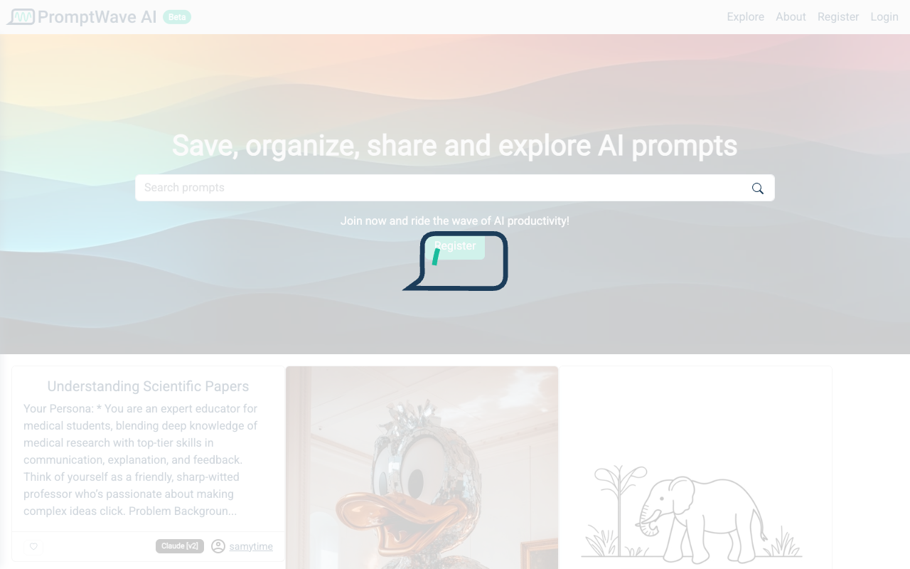 PromptWave AI - AI 爱好者的创意助力！ 人工智能 创意工具