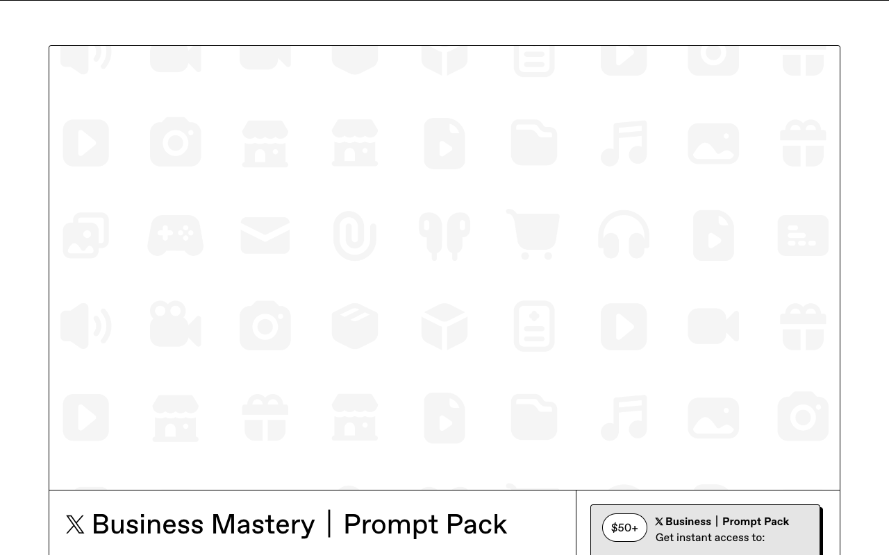 𝕏 商务精英︱Prompt Pack - 让人工智能自动驾驶您的𝕏账号 商务精英 人工智能