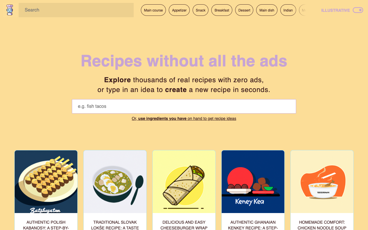Robot Recipes - 无广告的食谱机器人