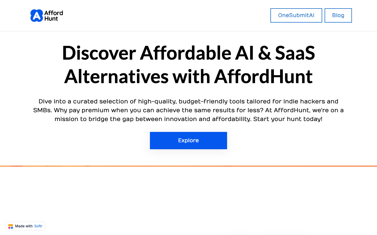 AffordHunt - 探索经济实惠的人工智能和 SaaS 替代方案 人工智能 SaaS