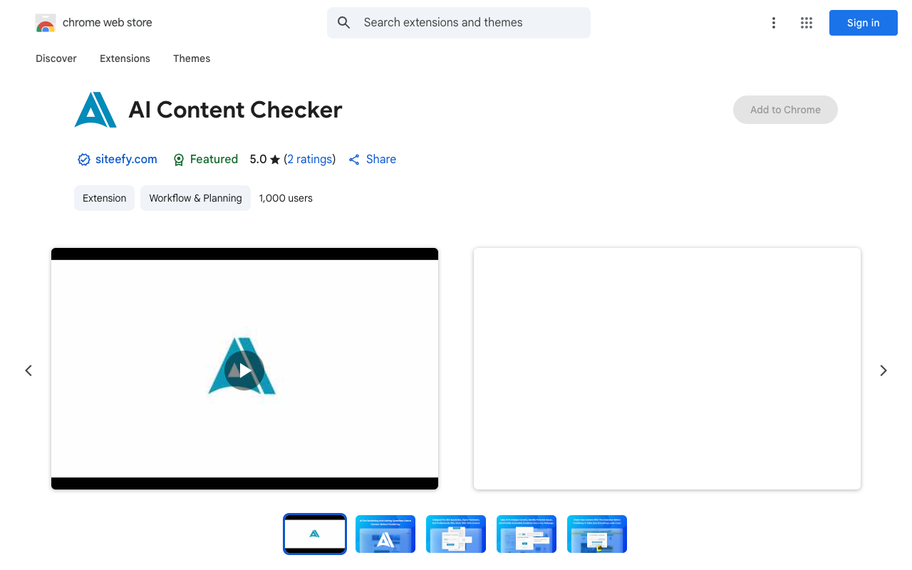 AI Content Checker - 内容完美，快速检索：AI 安心之选 👌 人工智能 浏览器插件