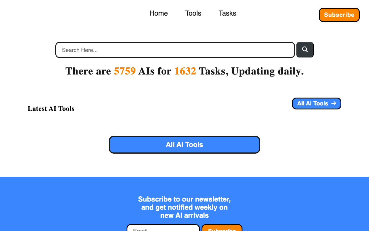 AITopTools - 5000+ 人工智能工具按类别分类